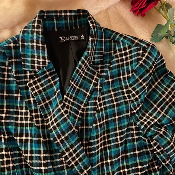 NY&CO 7th AVE- teal/bulk 1 button short jacket. 12 - Picture 10 of 11